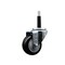 Service Caster 3'' SS Black Poly Wheel Swivel 3/4'' Expanding Stem Caster SCC-SSEX20S314-PPUB-BLK-34 - alternate 1